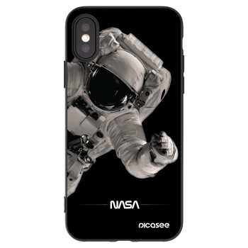Picasee silikonski črni ovitek za Apple iPhone X/XS - Astronaut Big
