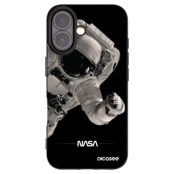 Picasee silikonski črni ovitek za Apple iPhone 16 - Astronaut Big