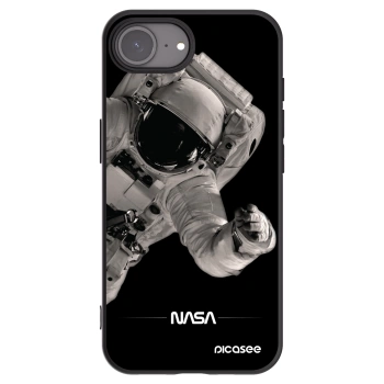 Picasee silikonski črni ovitek za Apple iPhone 16e - Astronaut Big