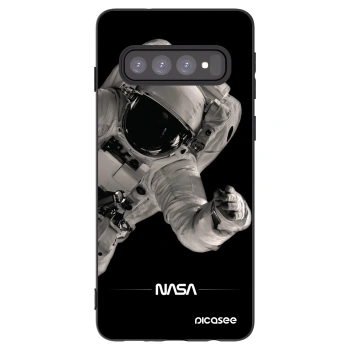Picasee silikonski črni ovitek za Samsung Galaxy S10 G973 - Astronaut Big