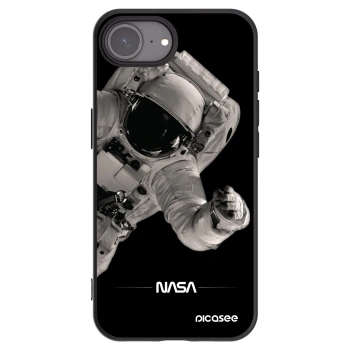Picasee silikonski črni ovitek za Apple iPhone 17e - Astronaut Big