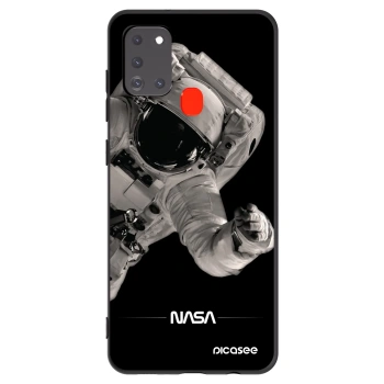 Picasee silikonski črni ovitek za Samsung Galaxy A21s - Astronaut Big
