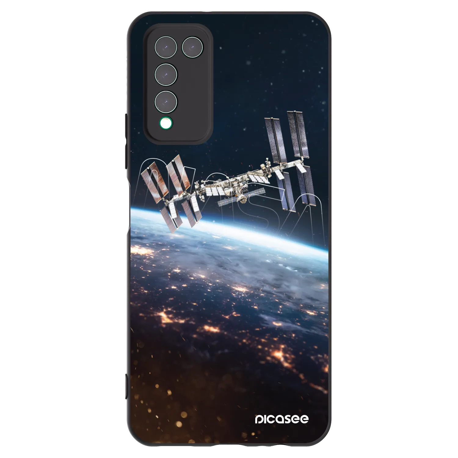 Picasee silikonski črni ovitek za Honor 10X Lite - Station