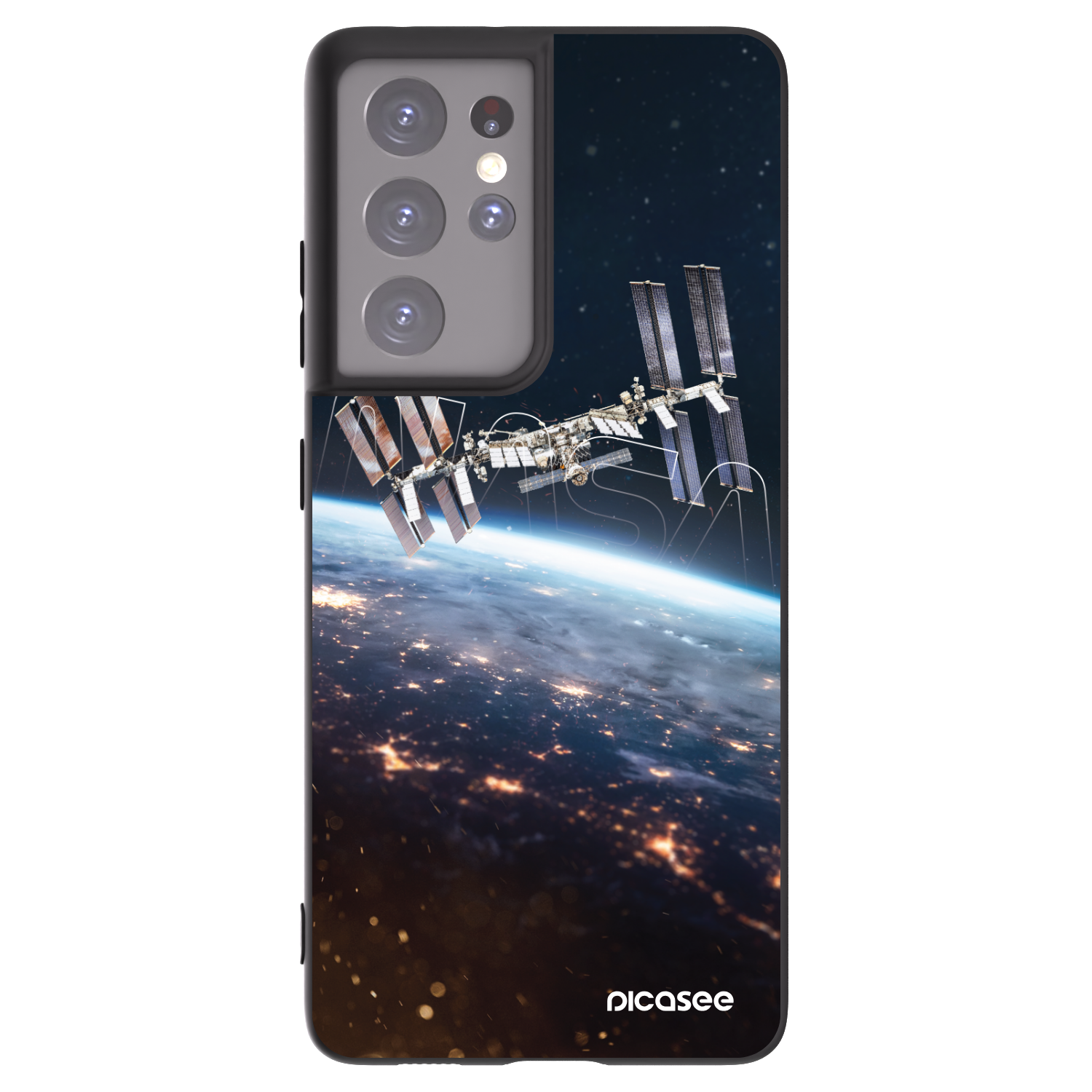 Picasee silikonski črni ovitek za Samsung Galaxy S21 Ultra 5G G998B - Station