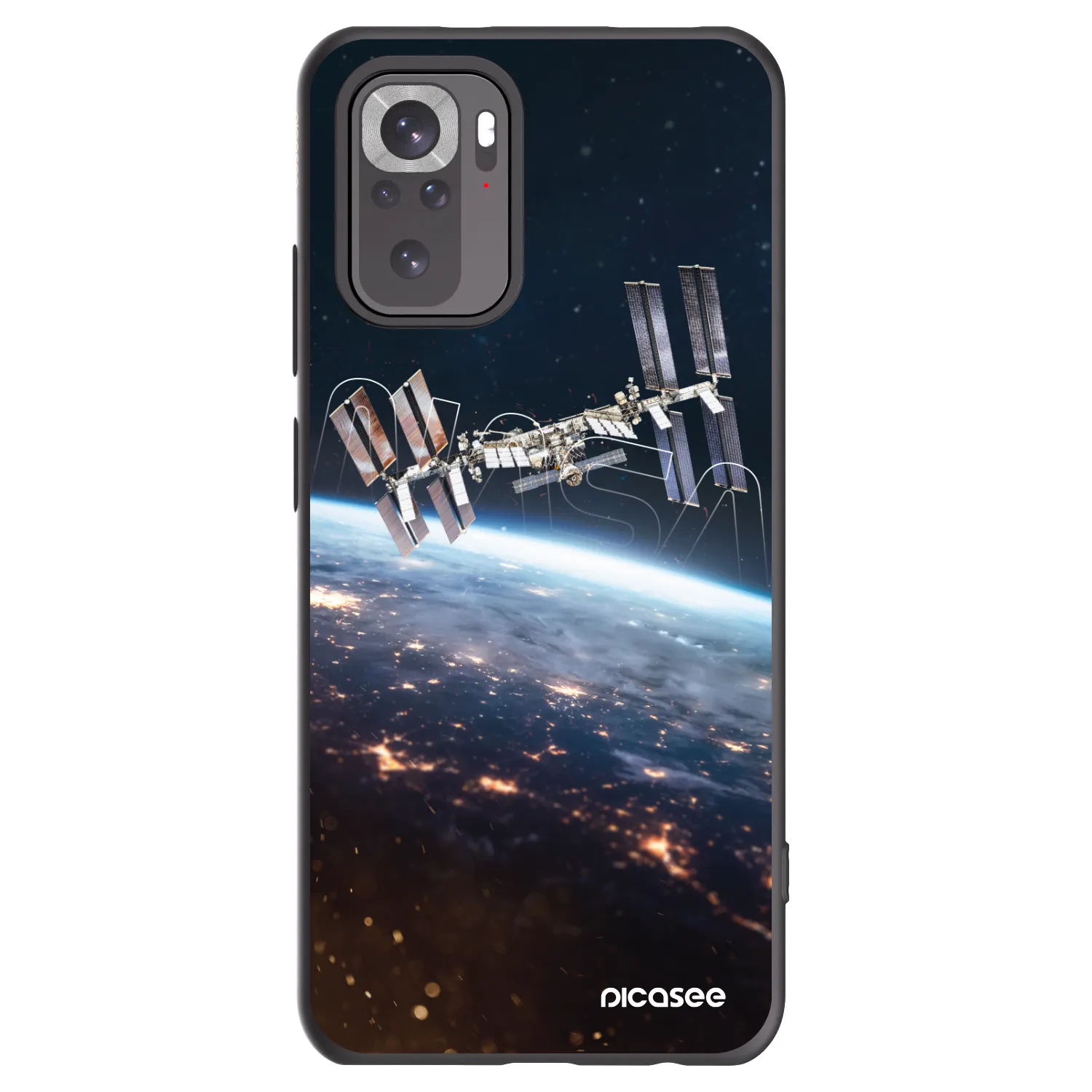 Picasee silikonski črni ovitek za Xiaomi Redmi Note 10 - Station