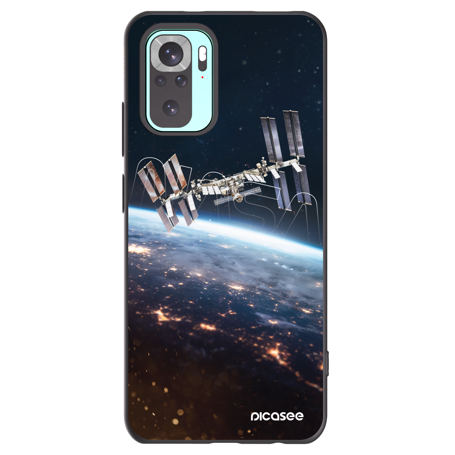 Picasee silikonski črni ovitek za Xiaomi Redmi Note 10 Pro - Station