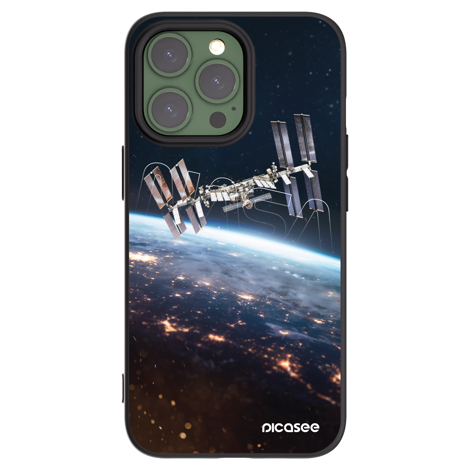 Picasee silikonski črni ovitek za Apple iPhone 13 Pro - Station