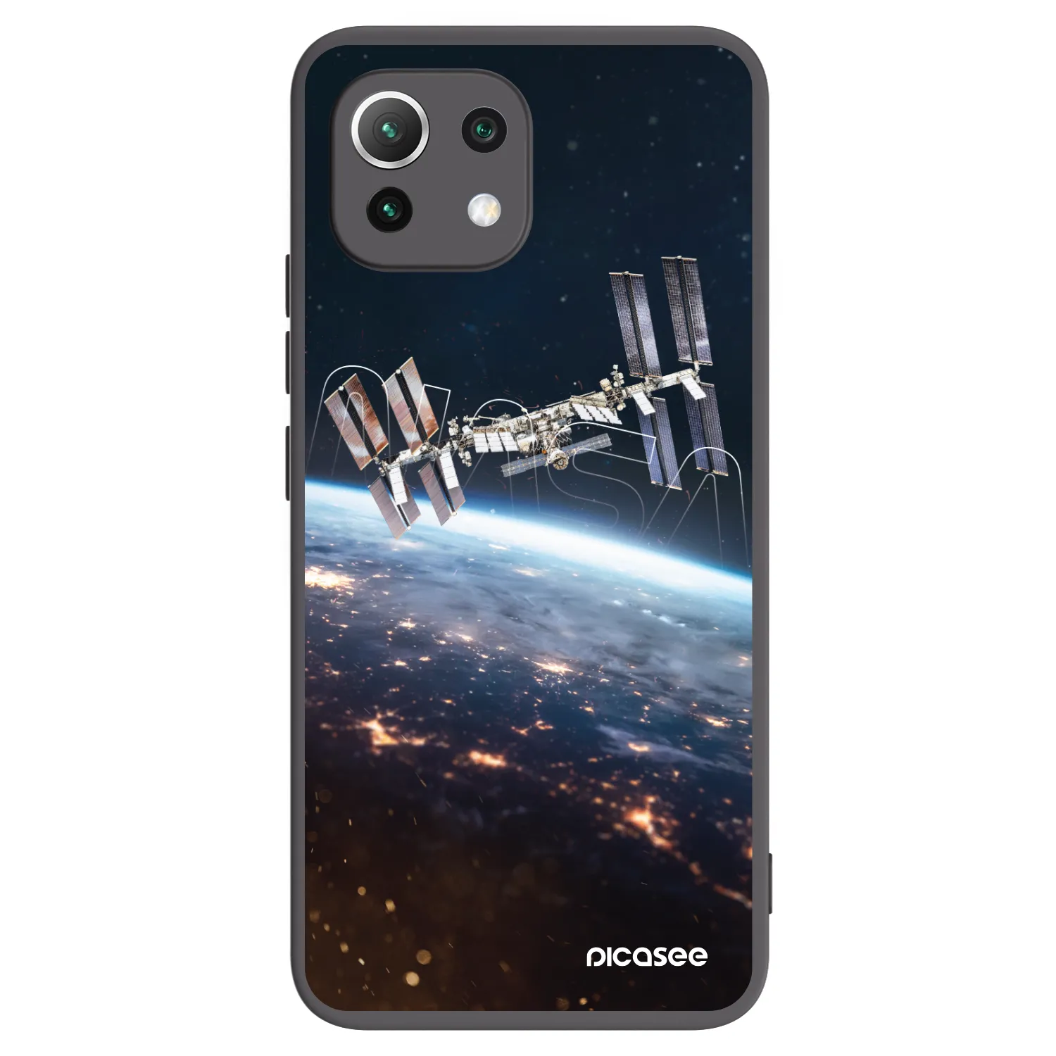Picasee silikonski črni ovitek za Xiaomi 11 Lite 5G NE - Station
