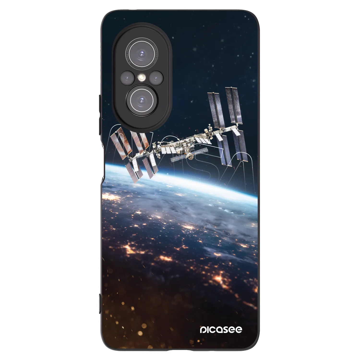Picasee silikonski črni ovitek za Huawei Nova 9 SE - Station