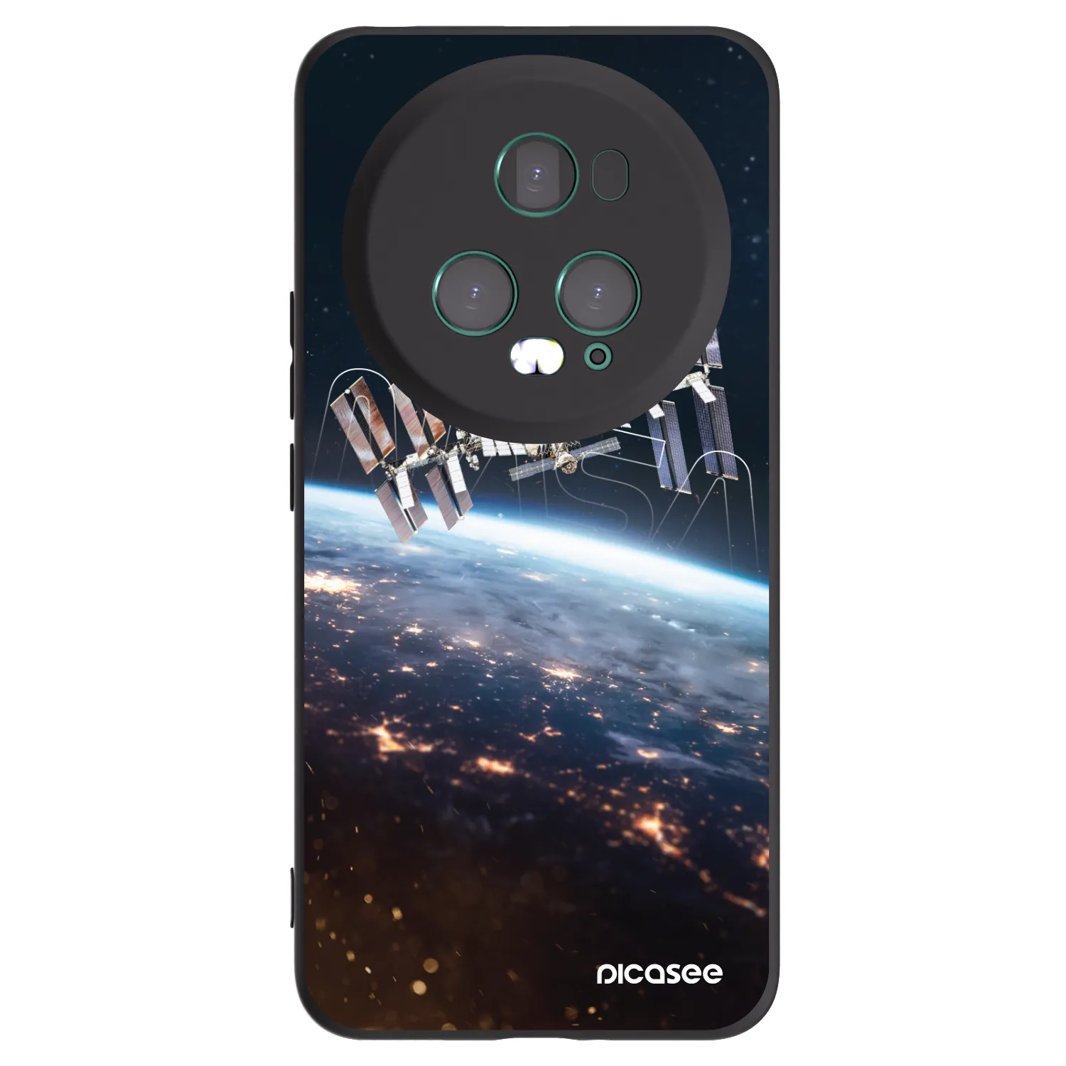 Picasee silikonski črni ovitek za Honor Magic5 Pro - Station