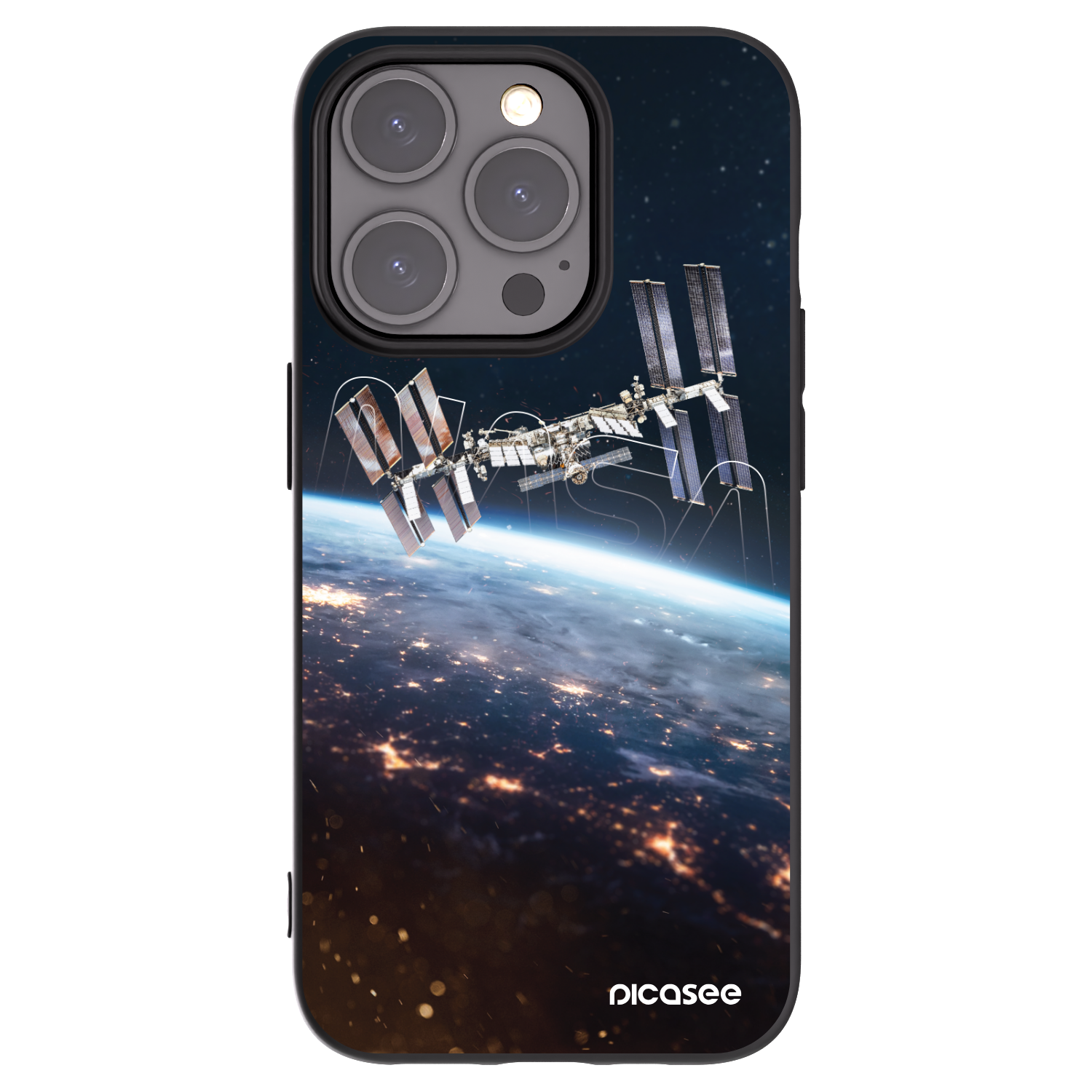 Picasee silikonski črni ovitek za Apple iPhone 15 Pro - Station