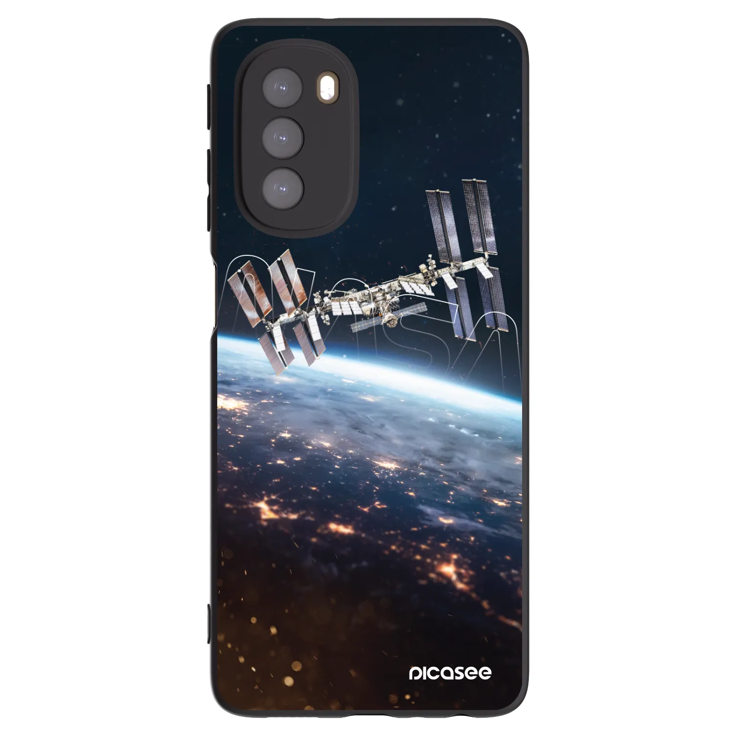 Picasee silikonski črni ovitek za Motorola Moto G51 - Station