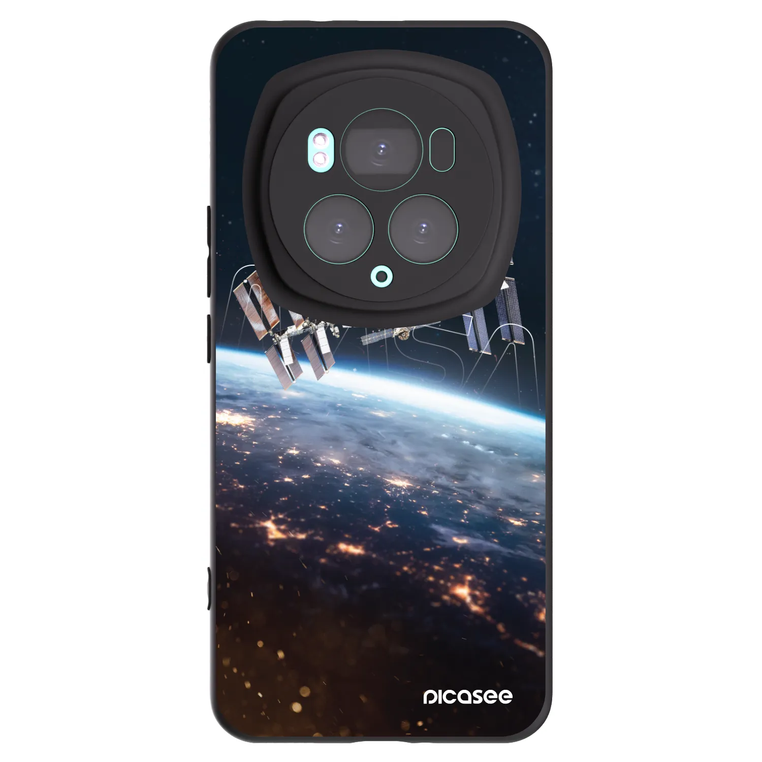 Picasee silikonski črni ovitek za Honor Magic6 Pro - Station