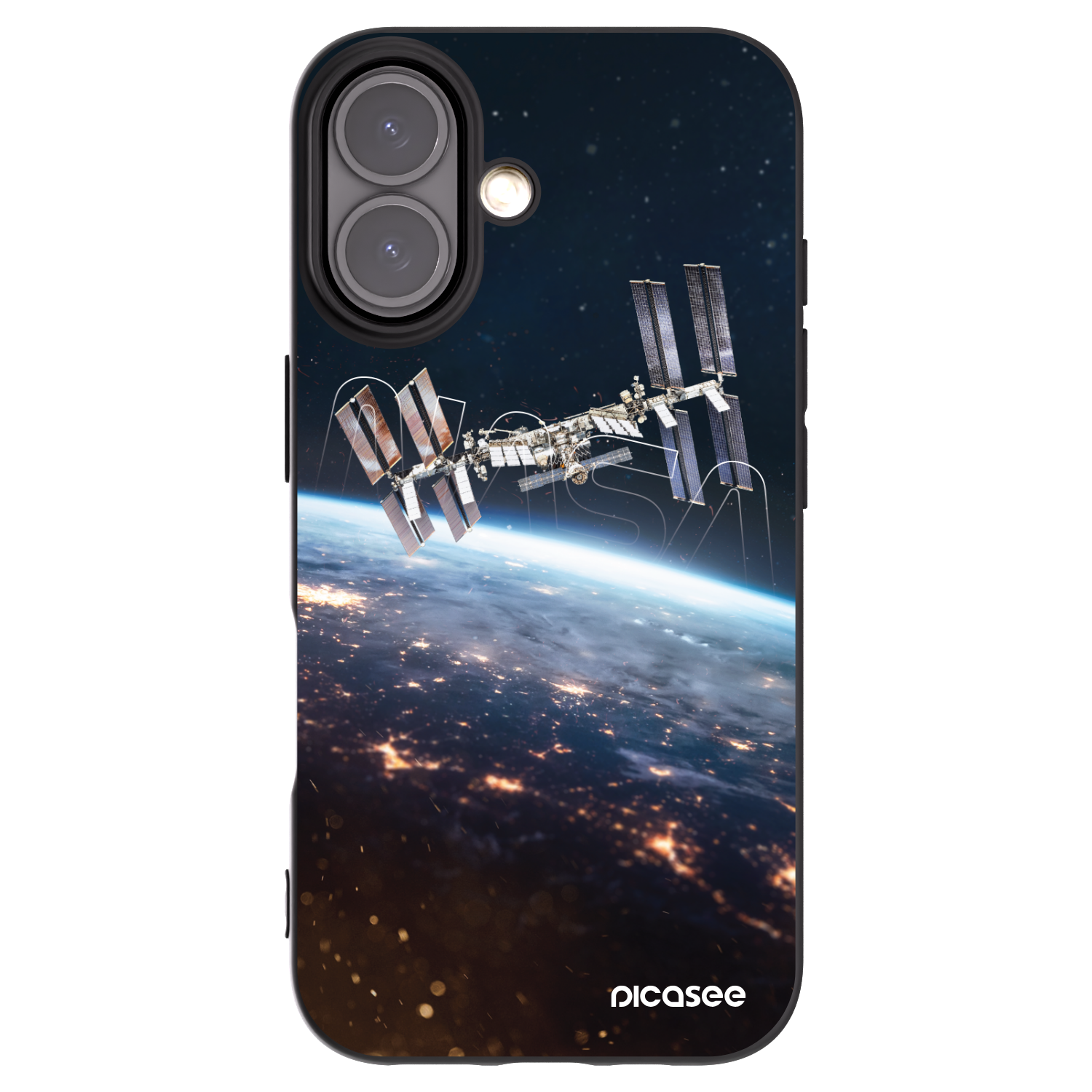 Picasee silikonski črni ovitek za Apple iPhone 16 - Station