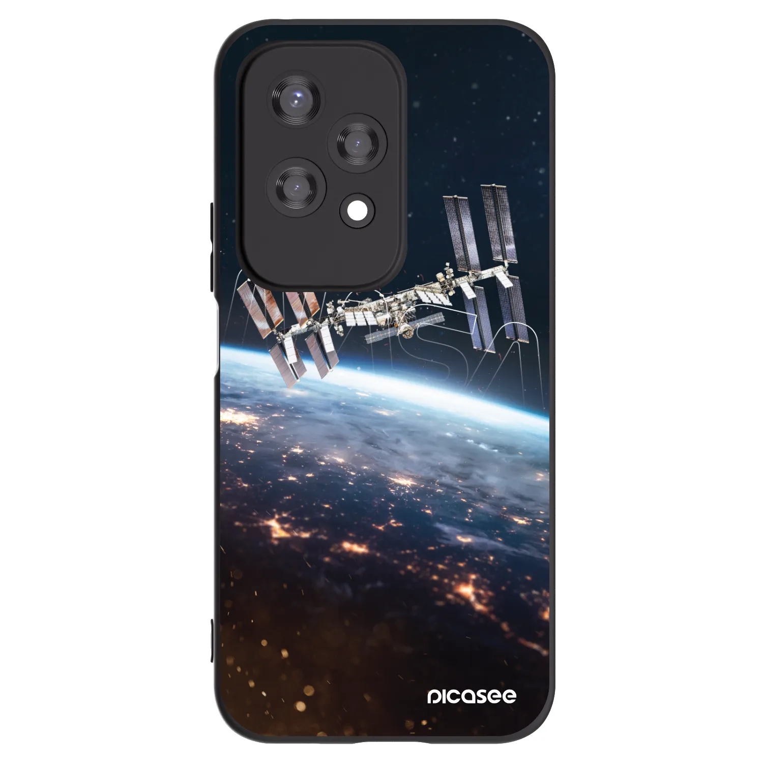 Picasee silikonski črni ovitek za Honor 200 Lite - Station