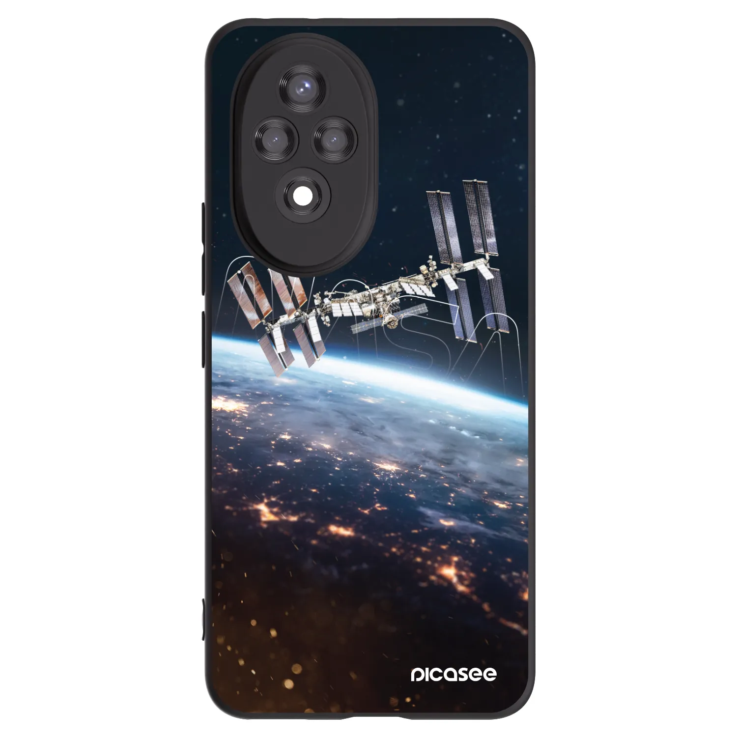 Picasee silikonski črni ovitek za Honor 200 Pro 5G - Station