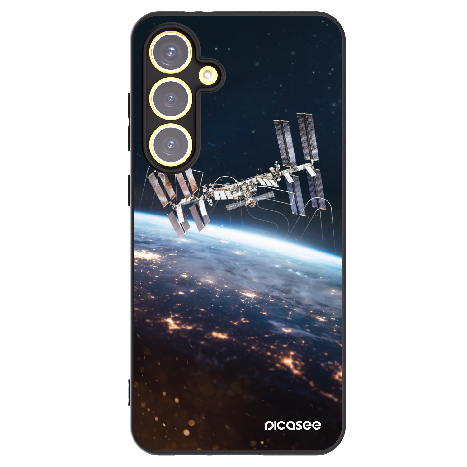 Picasee silikonski črni ovitek za Samsung Galaxy S24 FE S721B - Station