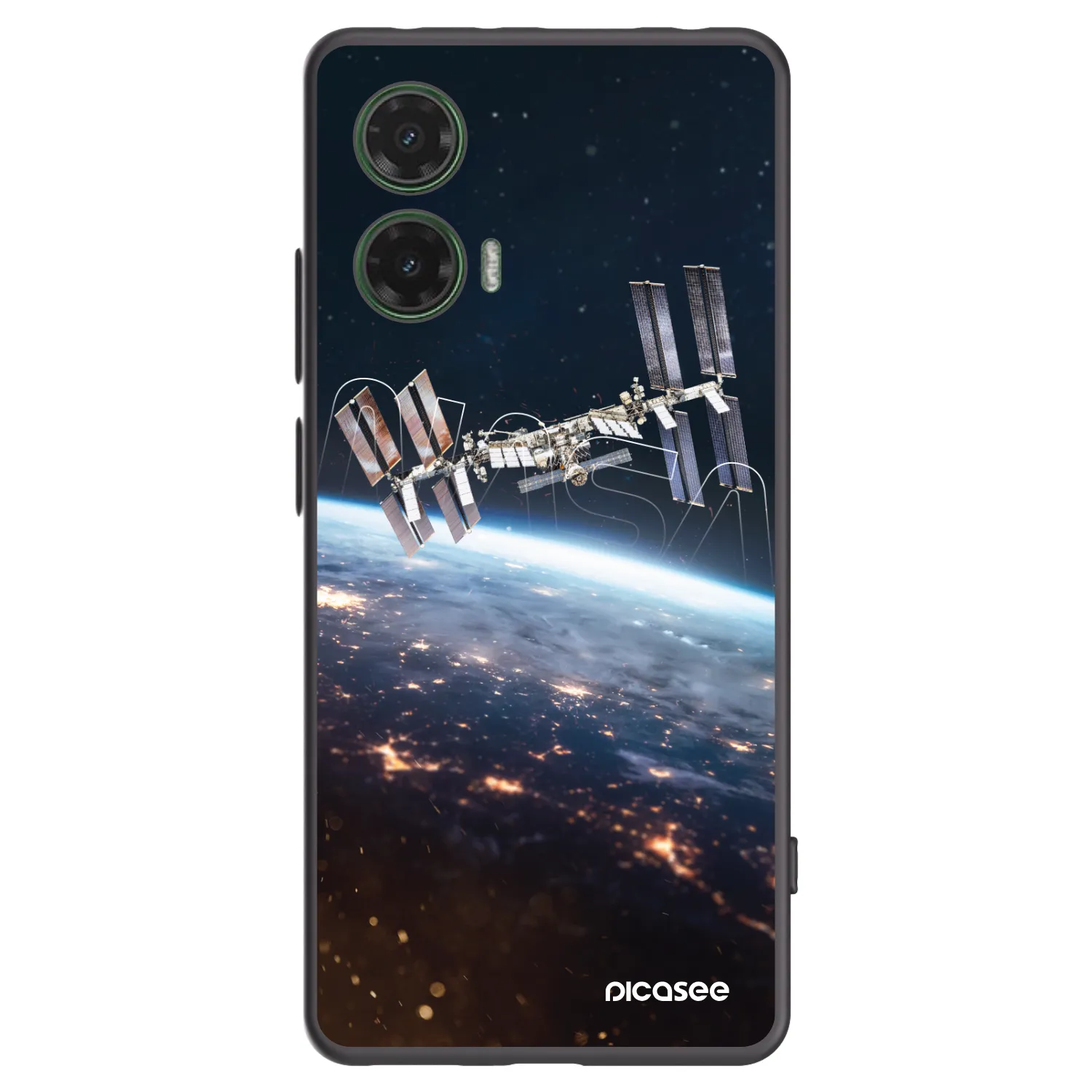 Picasee silikonski črni ovitek za Motorola Moto G35 5G - Station