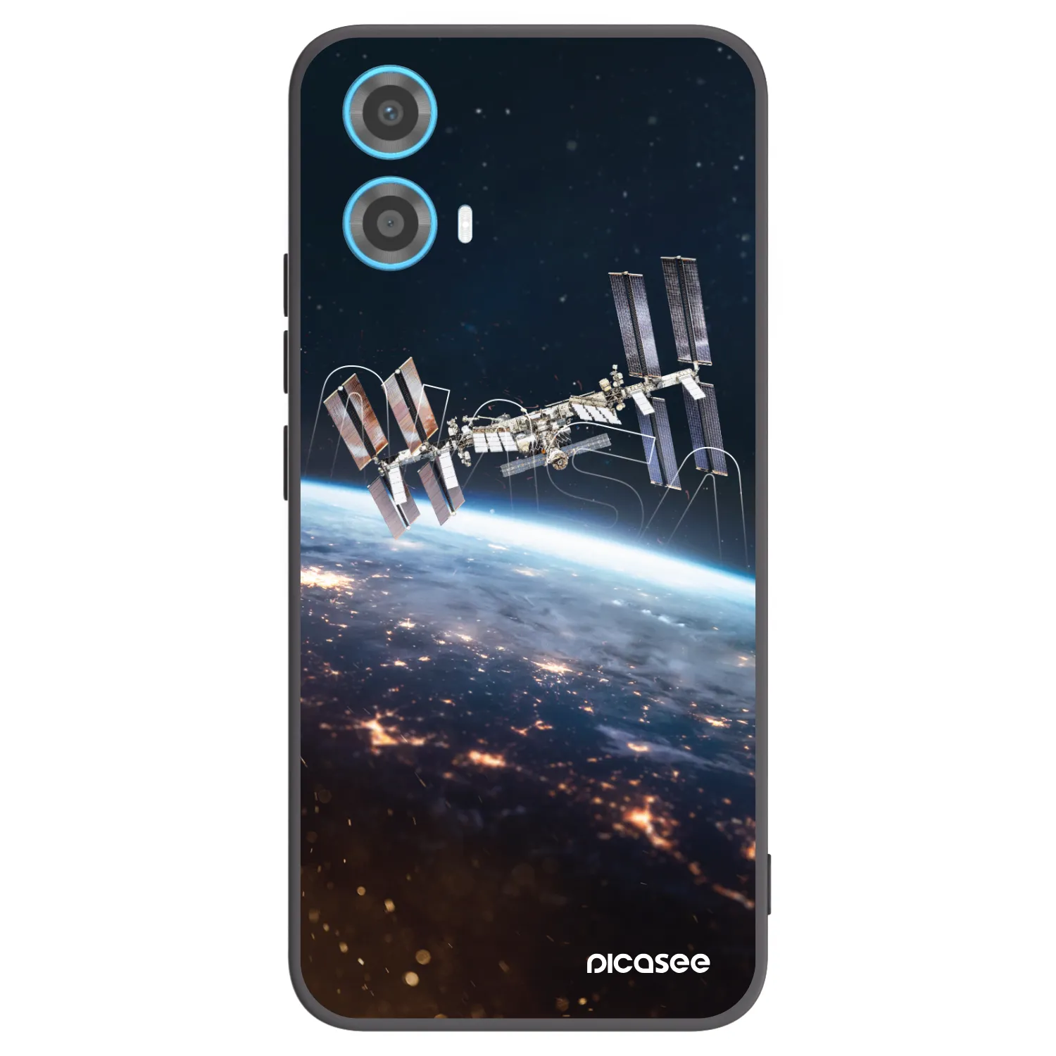 Picasee silikonski črni ovitek za Motorola Moto G34 5G - Station