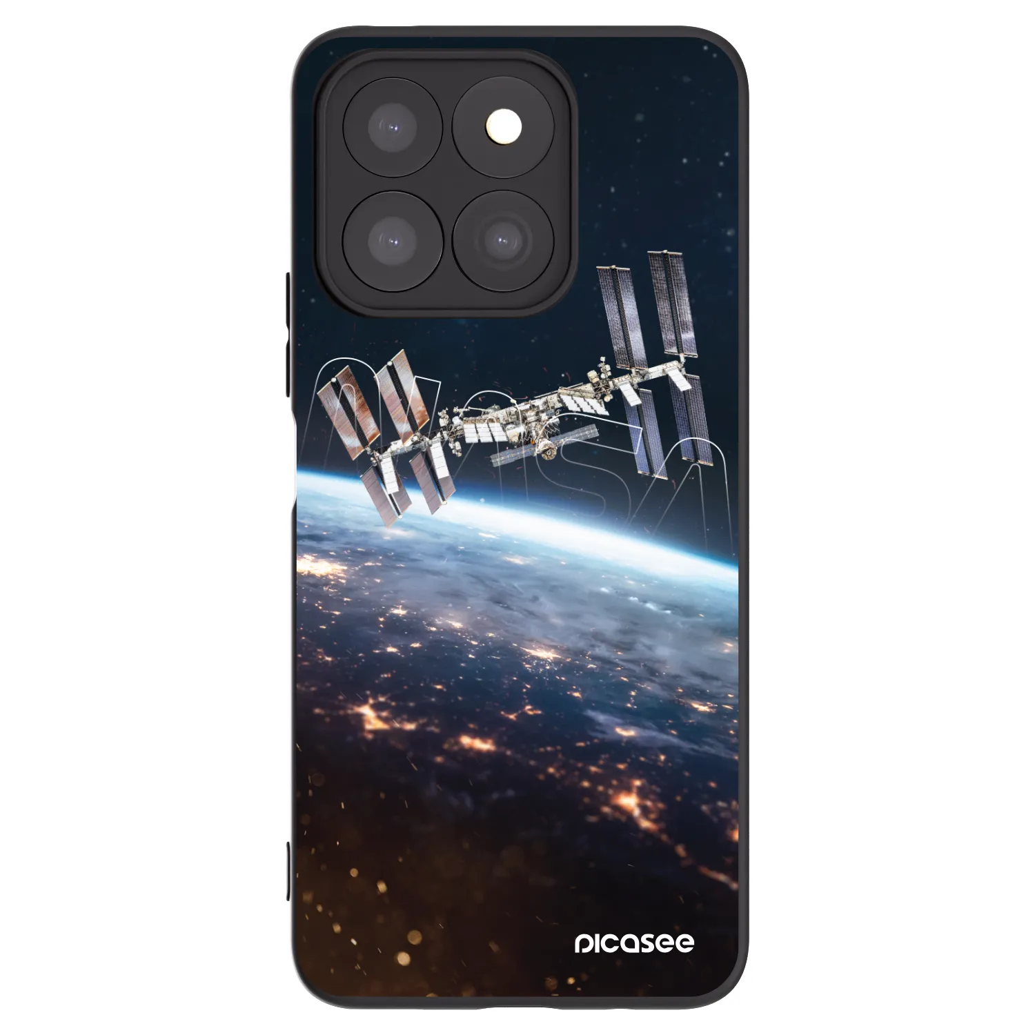 Picasee silikonski črni ovitek za Honor X8c - Station
