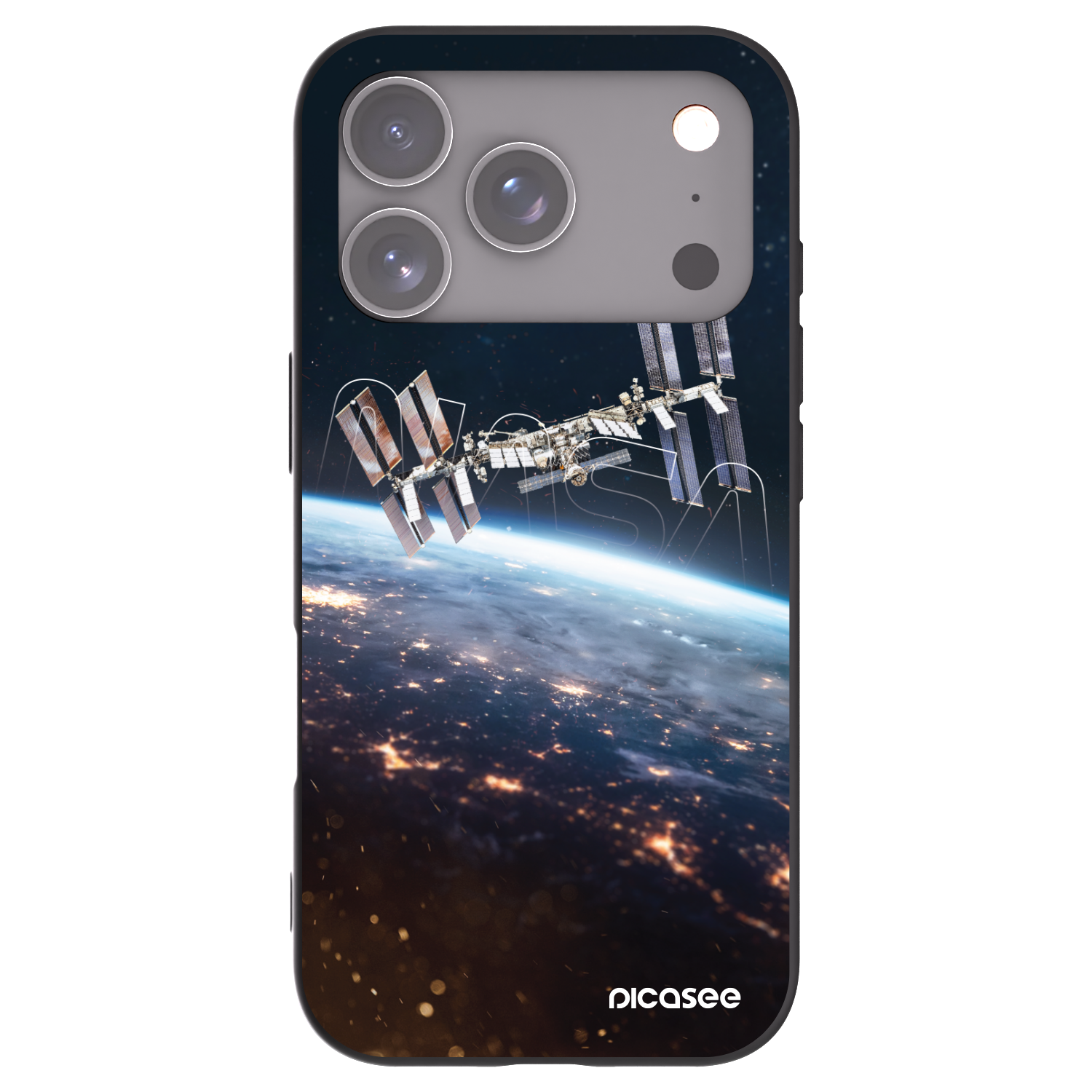 Picasee silikonski črni ovitek za Apple iPhone 17 Pro - Station