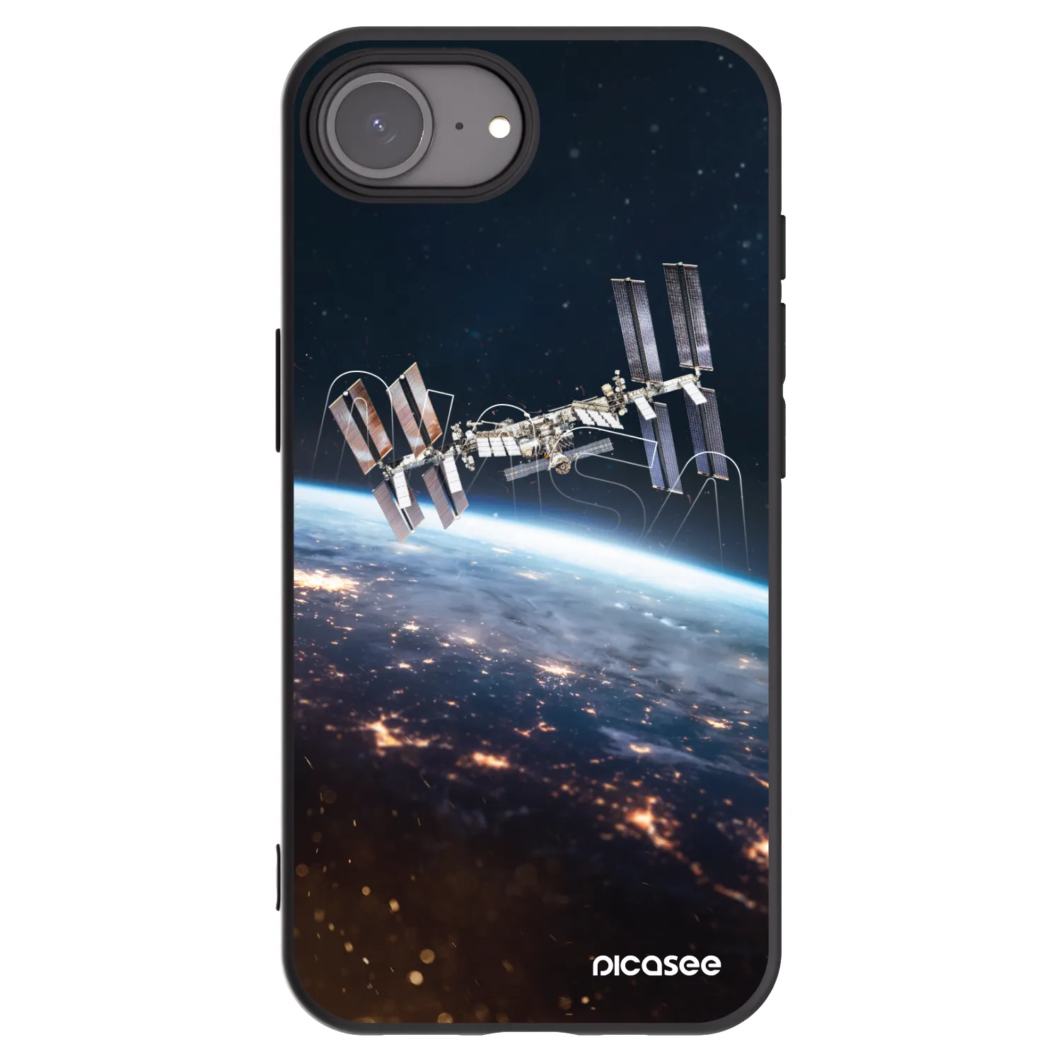 Picasee silikonski črni ovitek za Apple iPhone 17e - Station