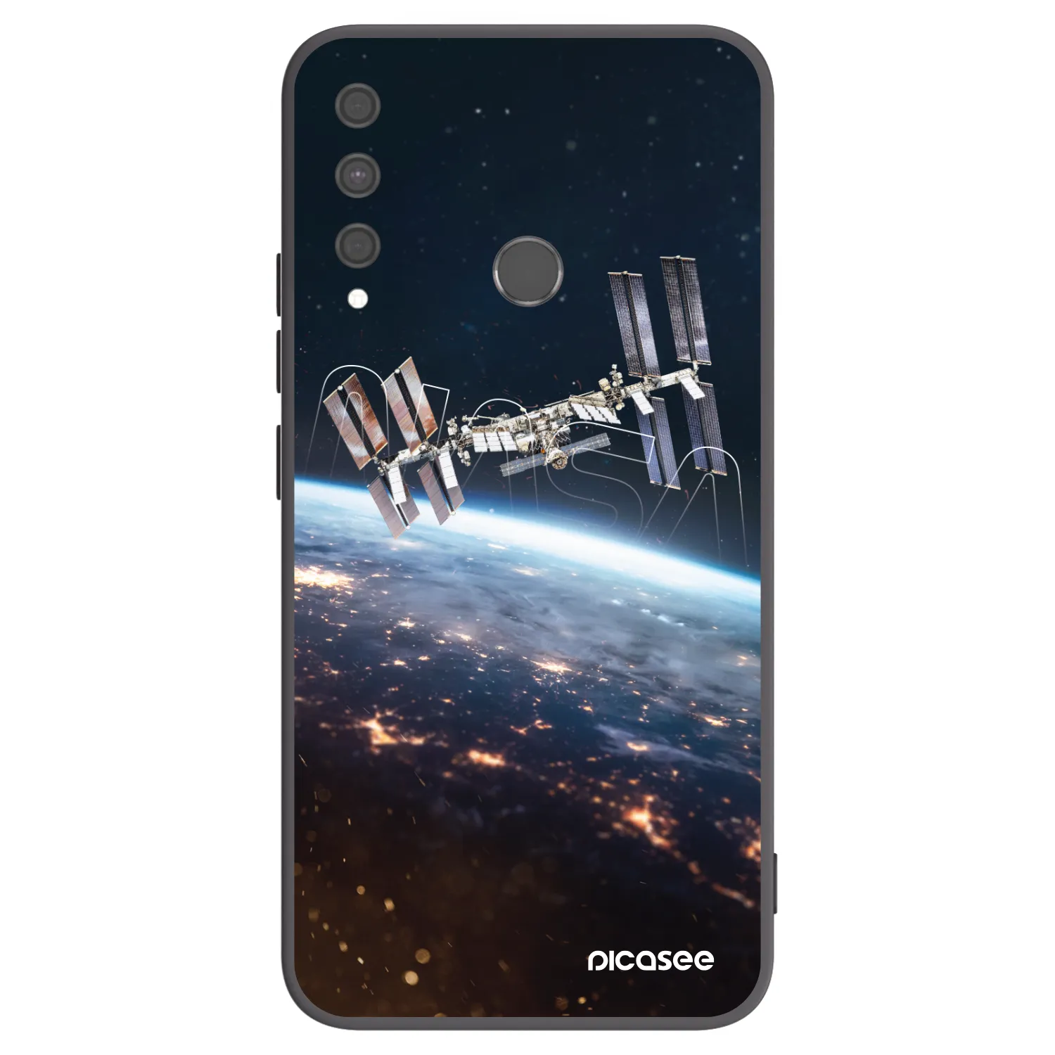 Picasee silikonski črni ovitek za Huawei P40 Lite E - Station