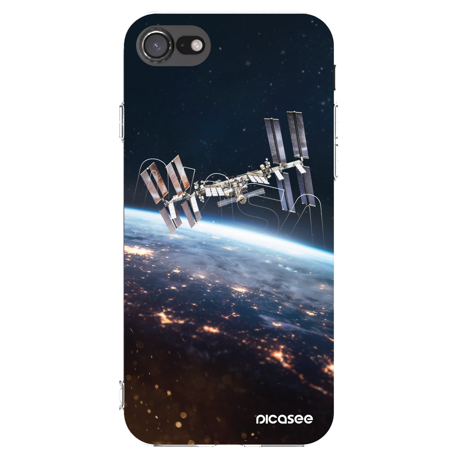 Picasee silikonski prozorni ovitek za Apple iPhone SE 2020 - Station