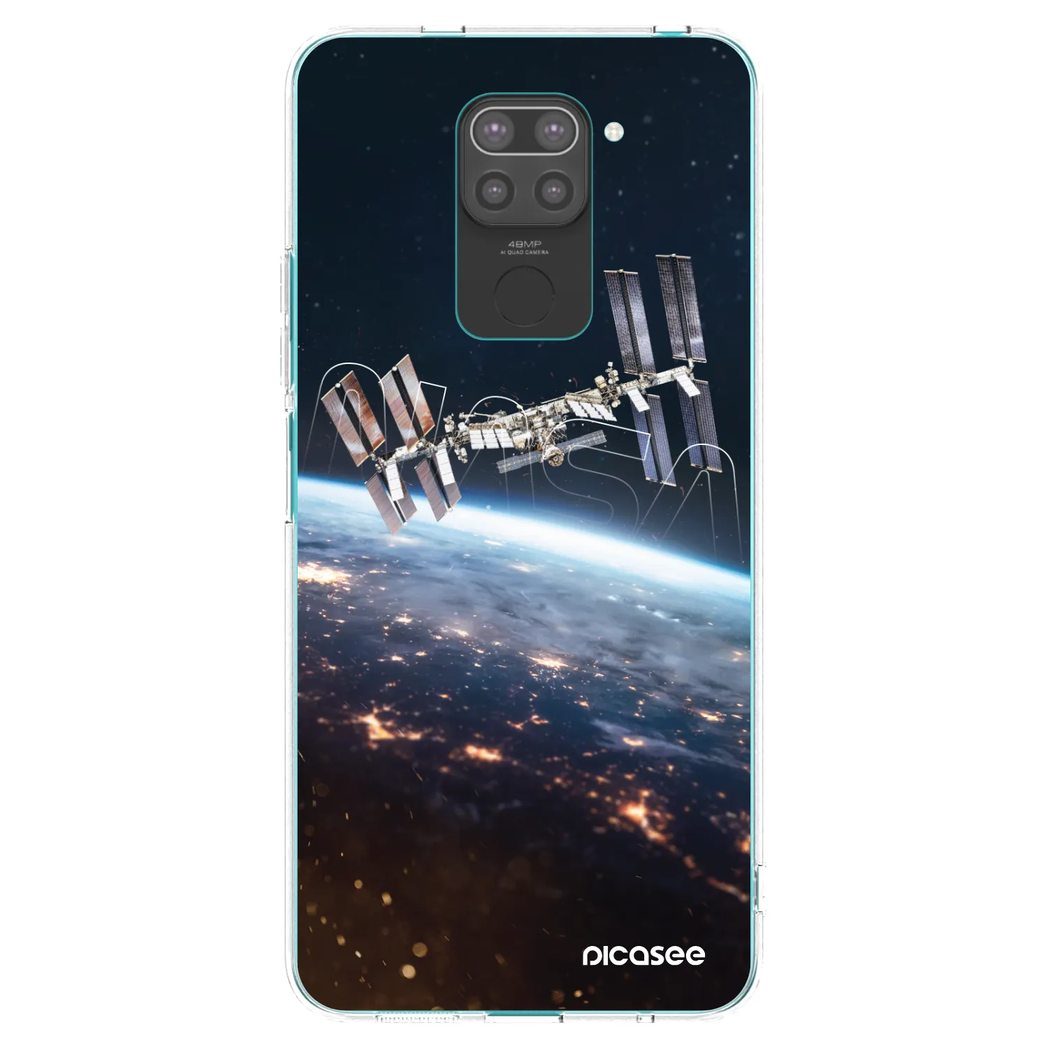 Picasee silikonski črni ovitek za Xiaomi Redmi Note 9 - Station