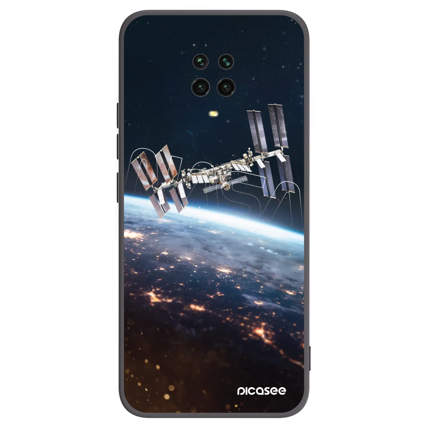 Picasee silikonski črni ovitek za Xiaomi Redmi Note 9S - Station