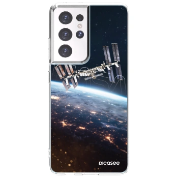 Picasee silikonski prozorni ovitek za Samsung Galaxy S21 Ultra 5G G998B - Station