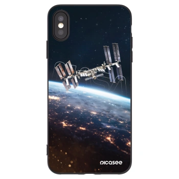 Picasee silikonski črni ovitek za Apple iPhone XS Max - Station