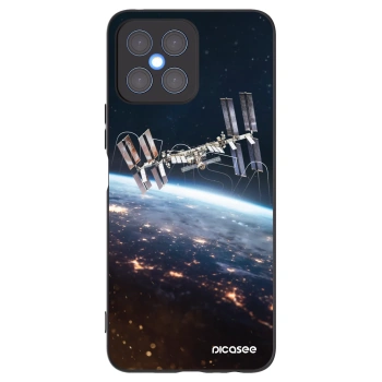 Picasee silikonski črni ovitek za Honor X8 4G - Station