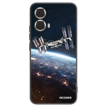 Picasee silikonski črni ovitek za Motorola Moto G85 - Station