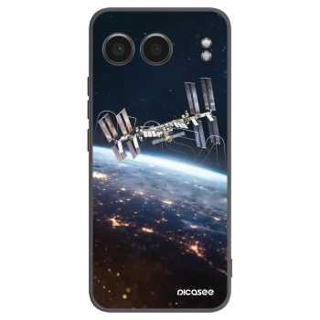 Picasee silikonski črni ovitek za OnePlus Nord 4 - Station