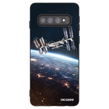 Picasee silikonski črni ovitek za Samsung Galaxy S10 G973 - Station