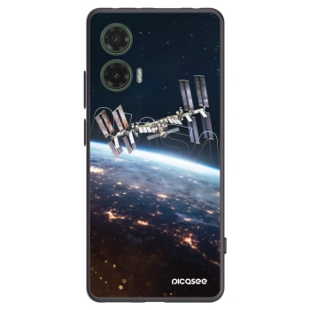 Picasee silikonski črni ovitek za Motorola Moto G35 5G - Station