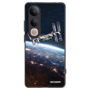 Picasee silikonski črni ovitek za Vivo V50 Lite 5G - Station