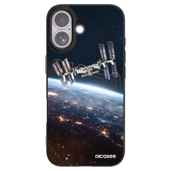 Picasee silikonski črni ovitek za Apple iPhone 17 - Station