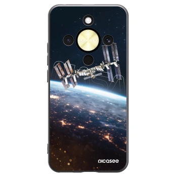 Picasee silikonski črni ovitek za Honor Magic8 Lite 5G - Station
