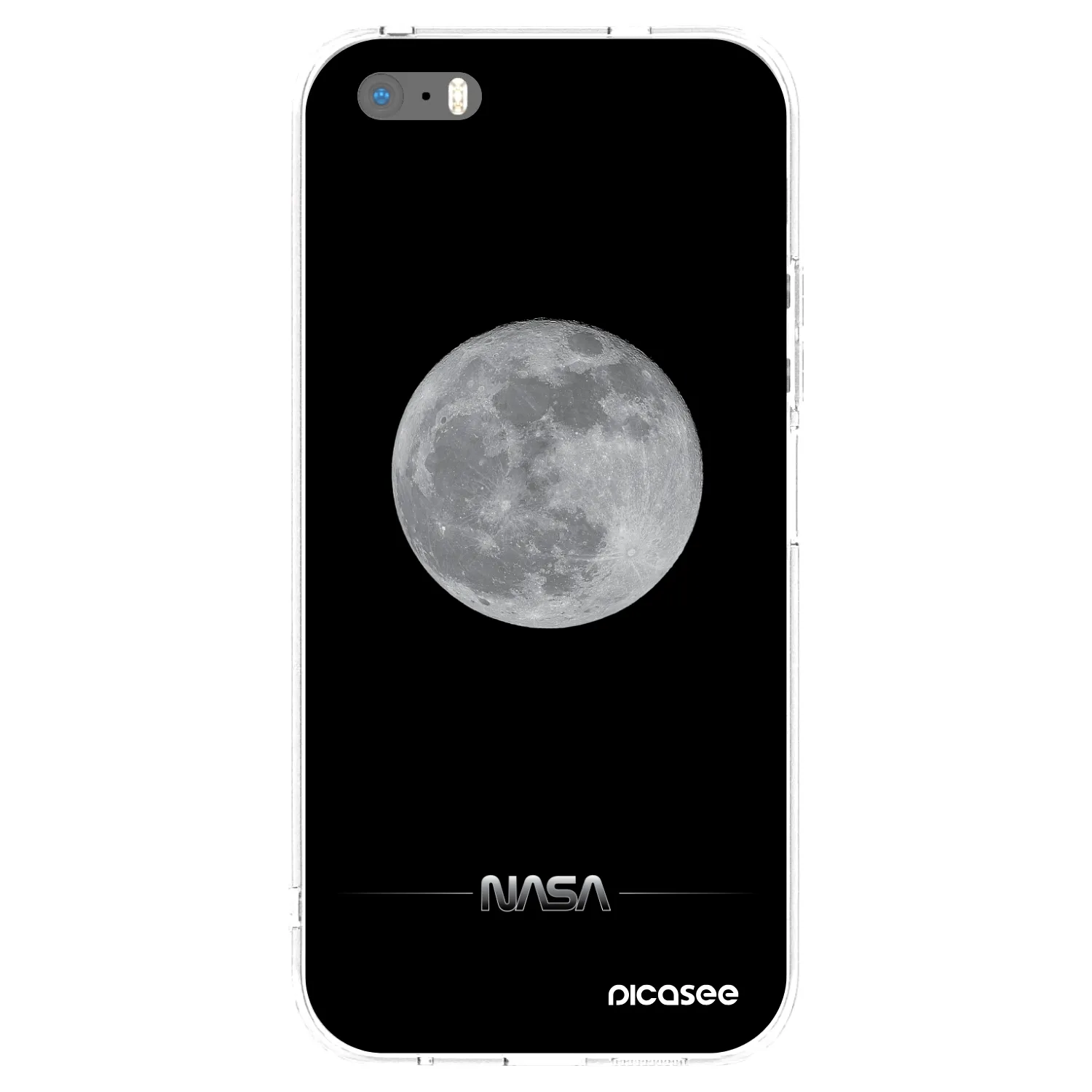 Picasee silikonski prozorni ovitek za Apple iPhone 5/5S/SE - Moon Minimal