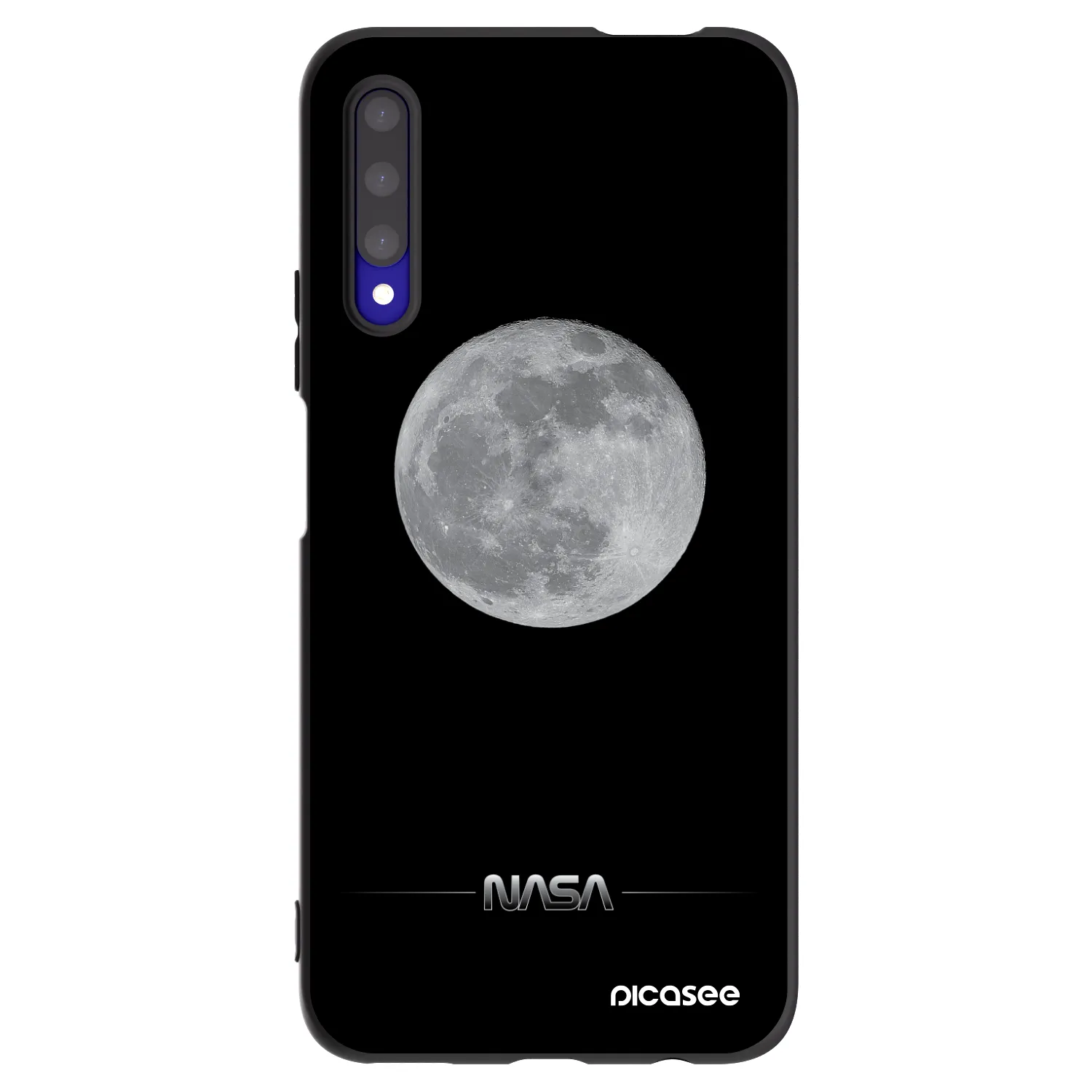 Picasee silikonski črni ovitek za Honor 9X Pro - Moon Minimal