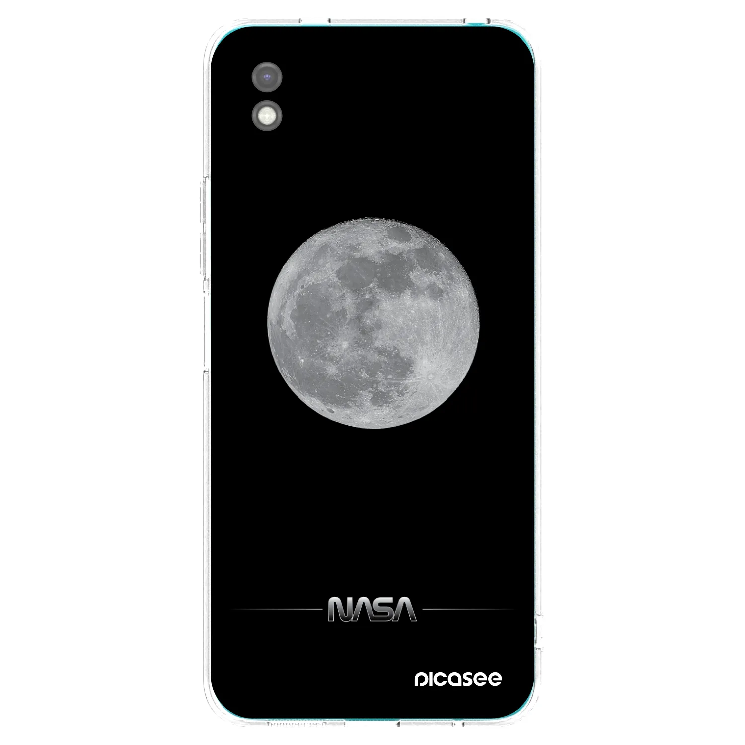 Picasee silikonski črni ovitek za Xiaomi Redmi 9A - Moon Minimal