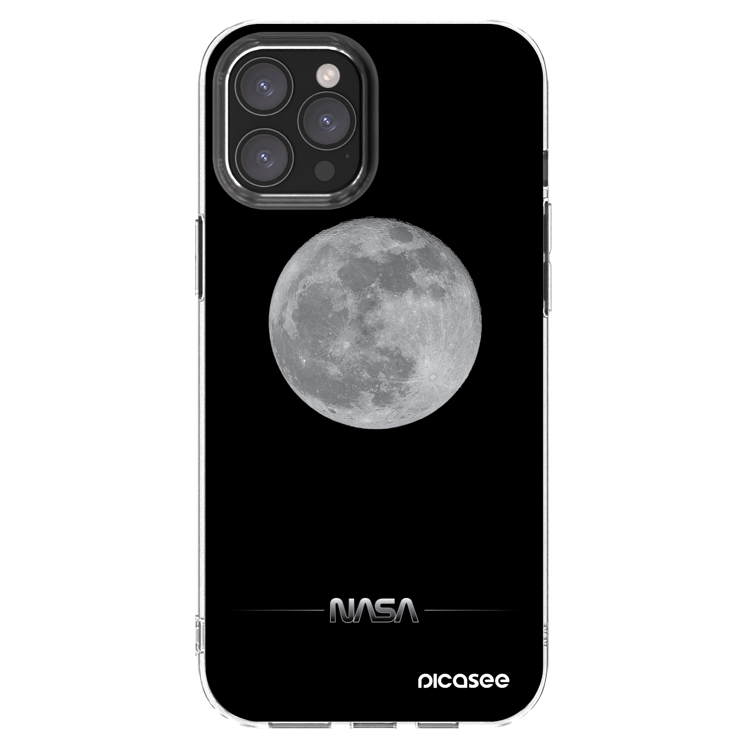 Picasee silikonski prozorni ovitek za Apple iPhone 12 Pro Max - Moon Minimal