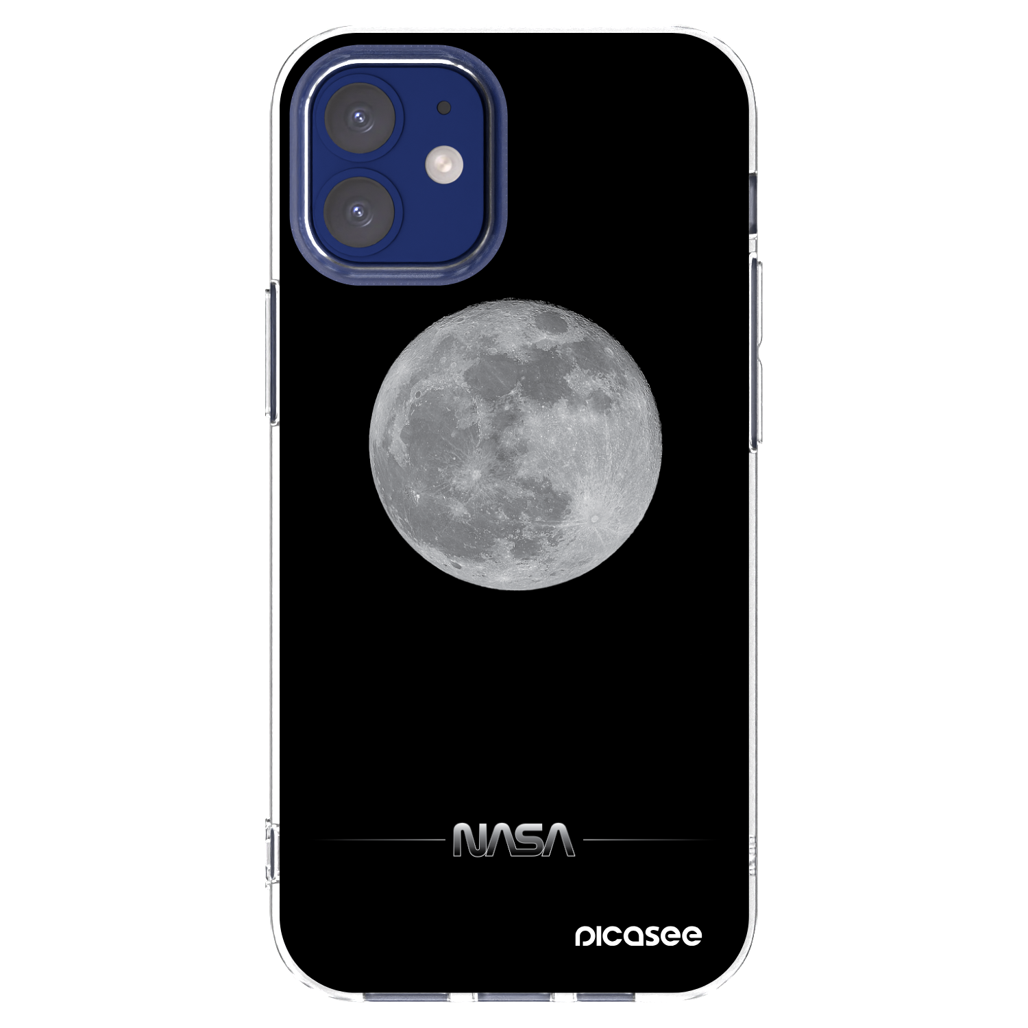 Picasee silikonski prozorni ovitek za Apple iPhone 12 mini - Moon Minimal