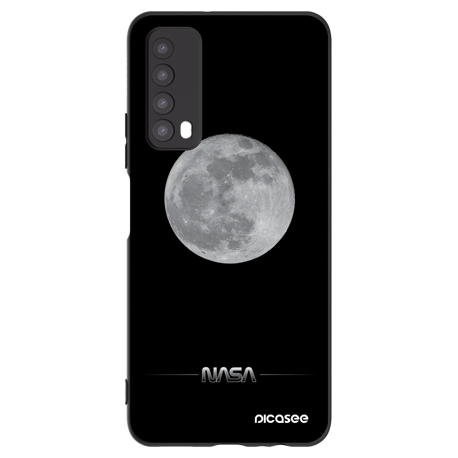 Picasee silikonski črni ovitek za Huawei P Smart 2021 - Moon Minimal