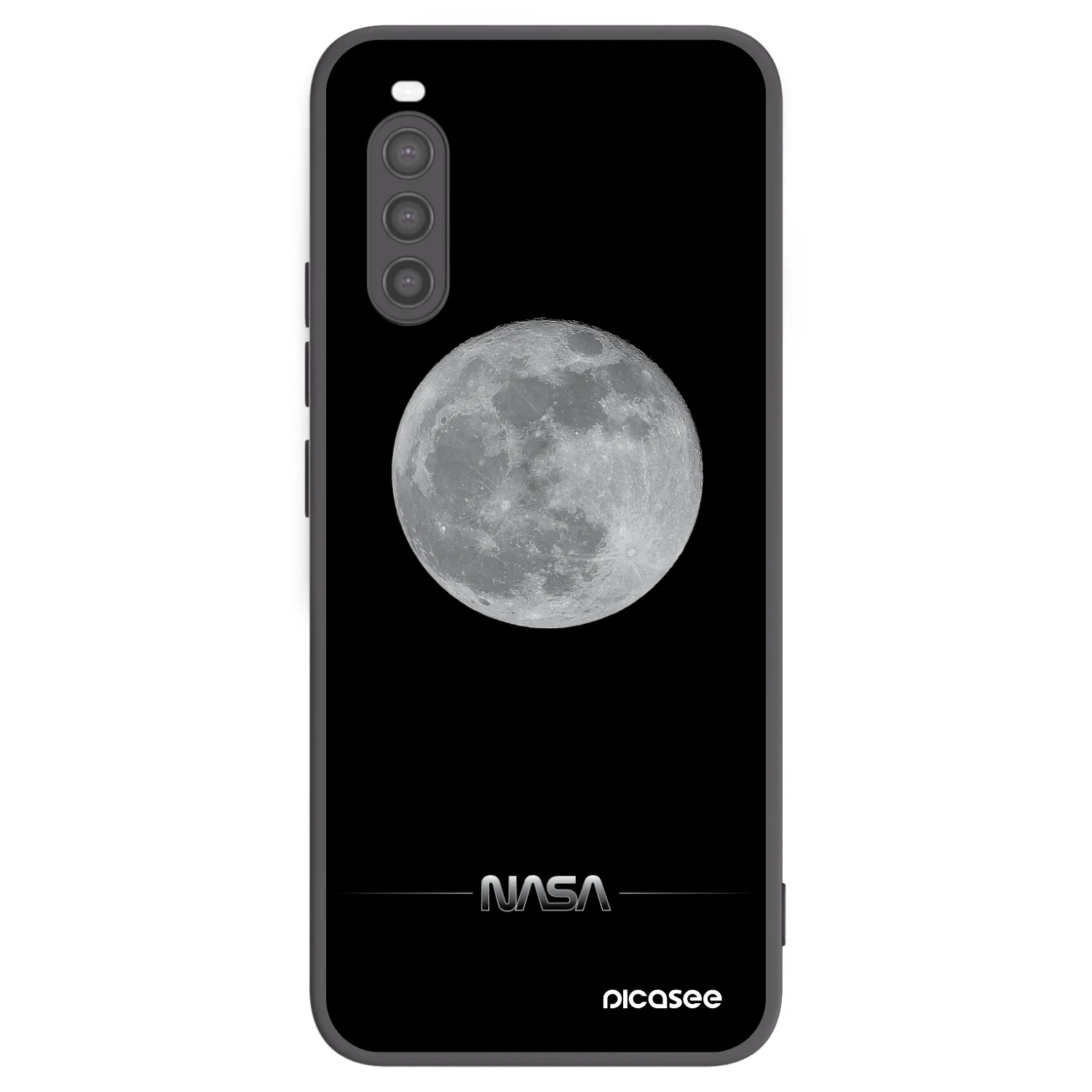Picasee silikonski črni ovitek za Sony Xperia 10 II - Moon Minimal