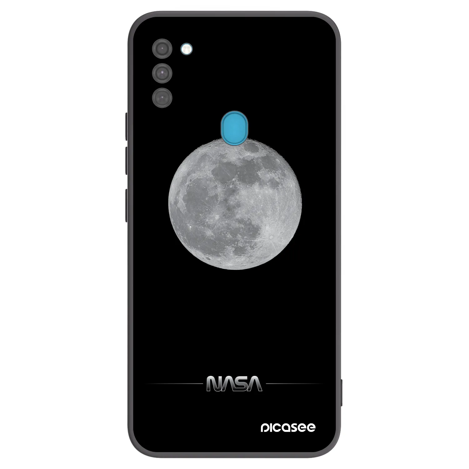 Picasee silikonski črni ovitek za Samsung Galaxy M11 - Moon Minimal
