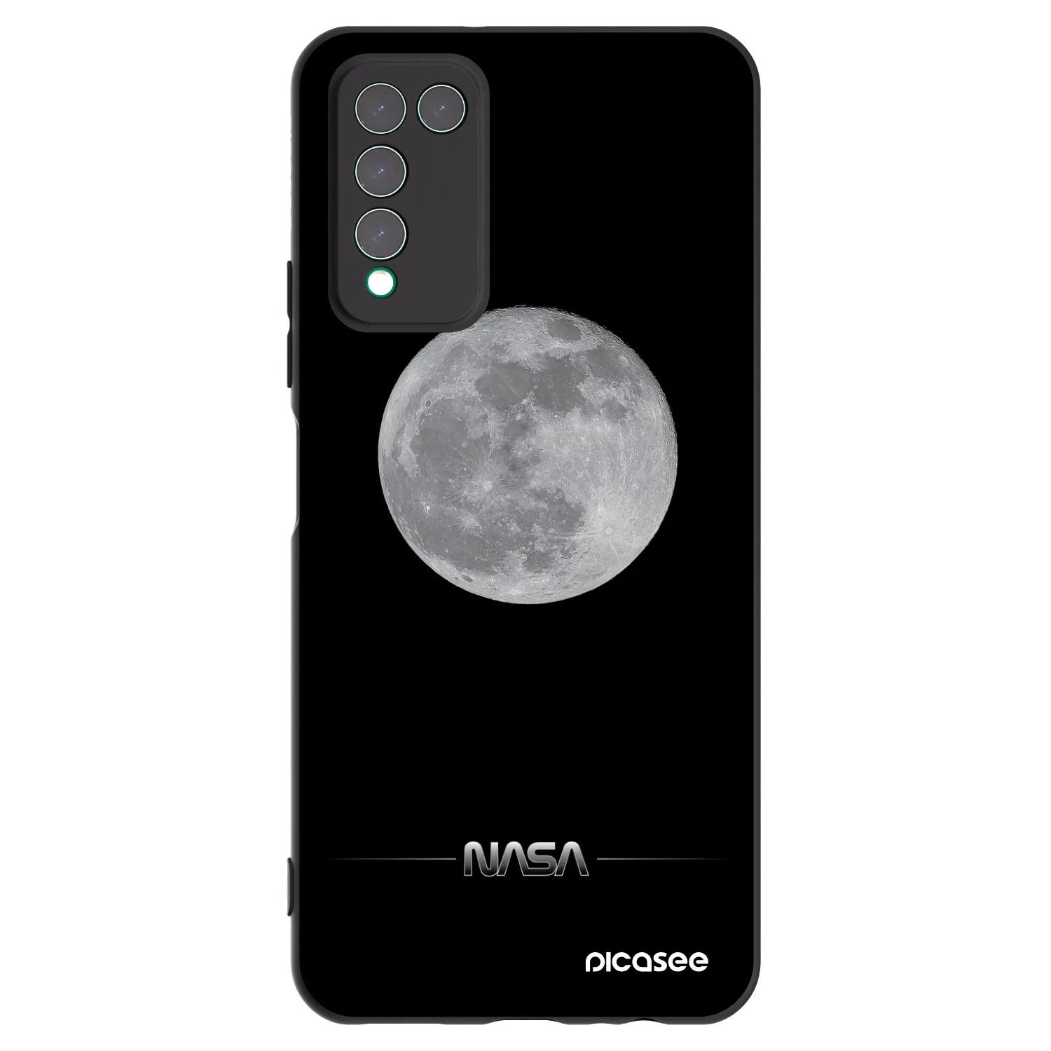 Picasee silikonski črni ovitek za Honor 10X Lite - Moon Minimal