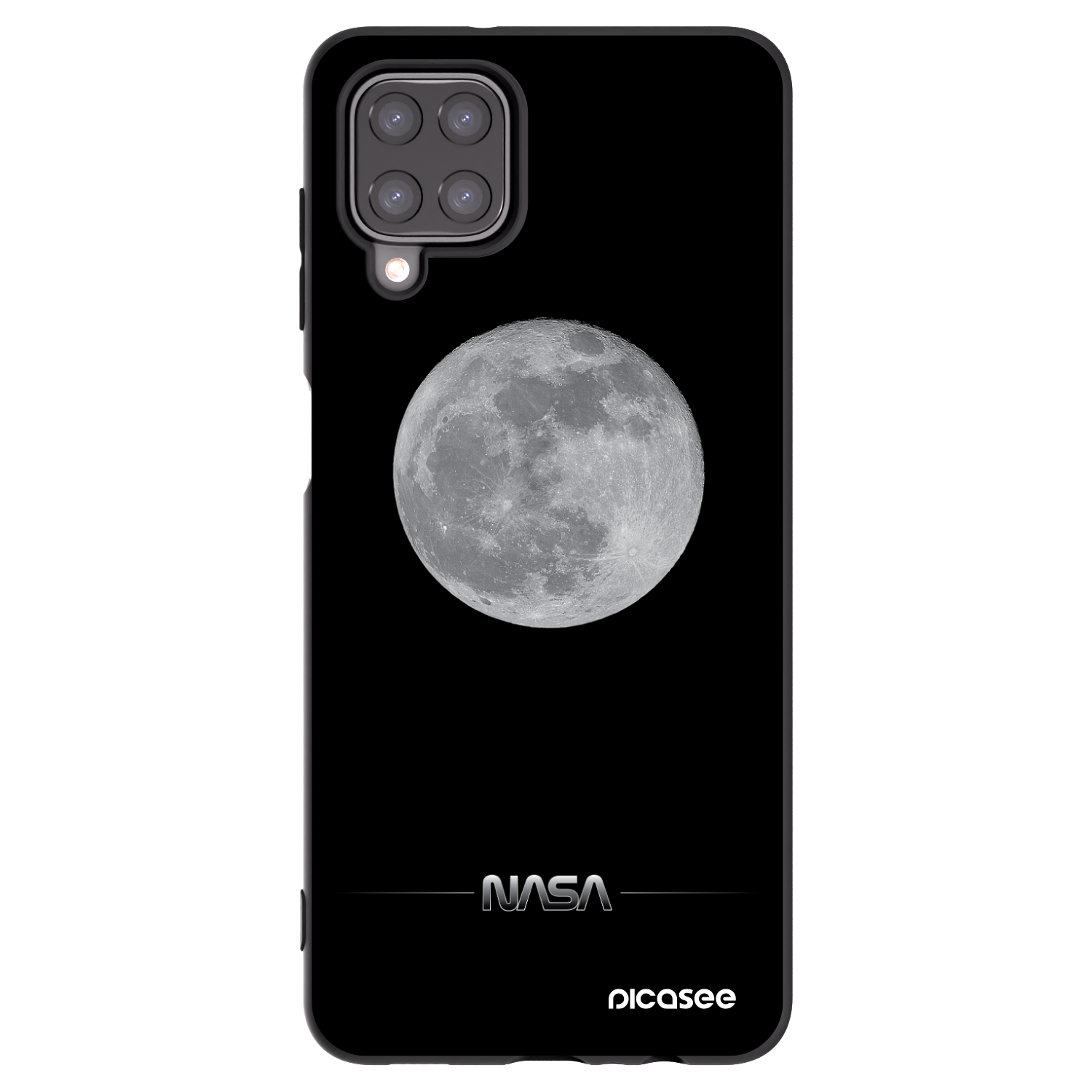 Picasee silikonski črni ovitek za Samsung Galaxy A12 A125F - Moon Minimal